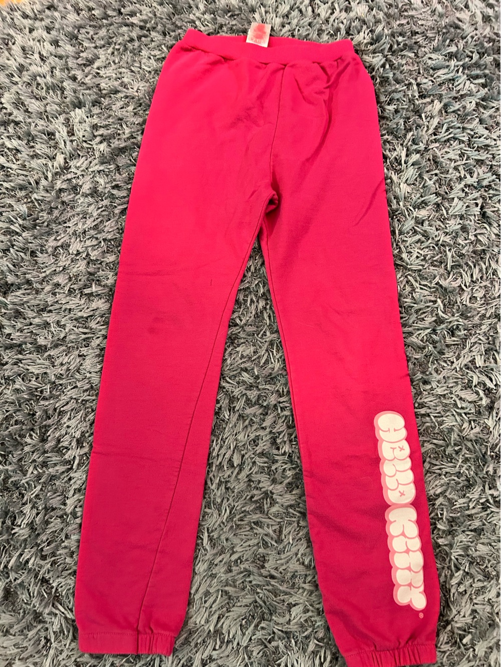 Hello Kitty Bright Pink Girls' Jogger Sweatpants with Side Graphic